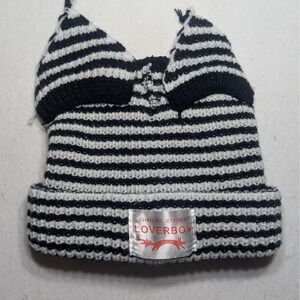 Charles Jeffrey Loverboy Striped Knit Beanie | Graphic Punk Style | One Size